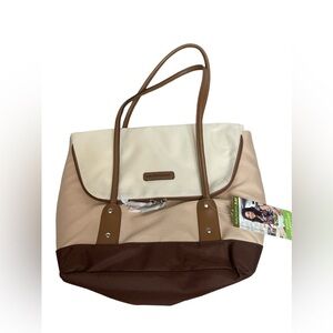 Rachael Ray Beige Brown Transport Food Bag Cold Hot Insulated Carrier